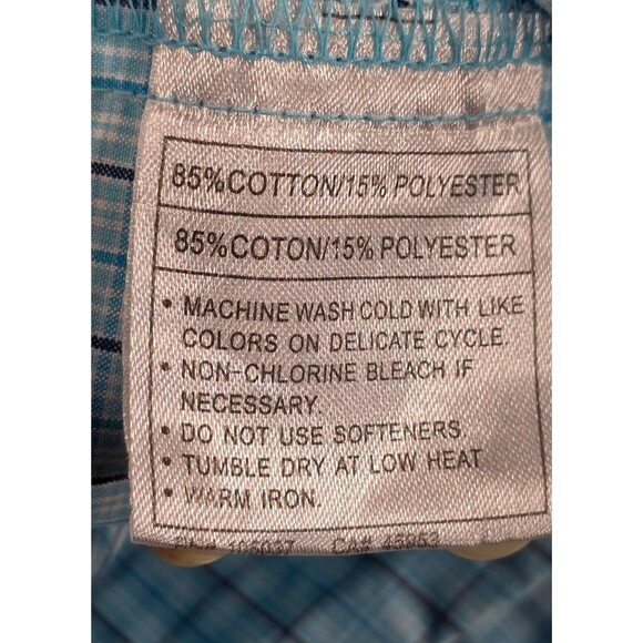 Ariat Mens Pro Series Shirt Long Sleeve Button Down Vented Blue Plaid Western XL - Picture 4 of 14